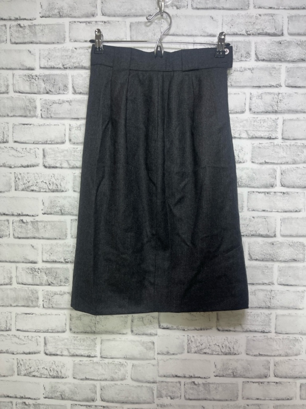 Vintage Jones New York Dark Gray Petite Side Closure Back Slit Pencil Skirt 6P